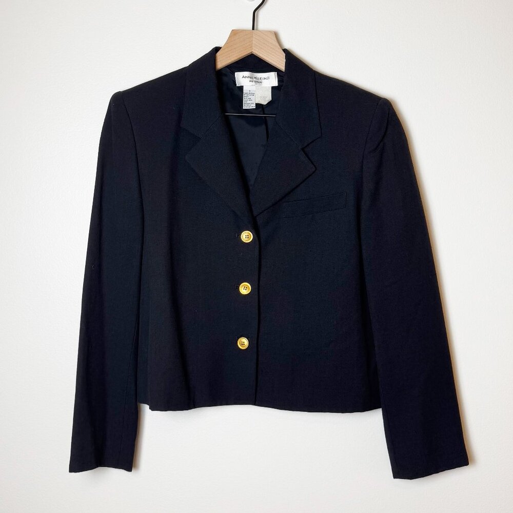 Vintage Anne Klein Silk Blend Blazer Size 8P